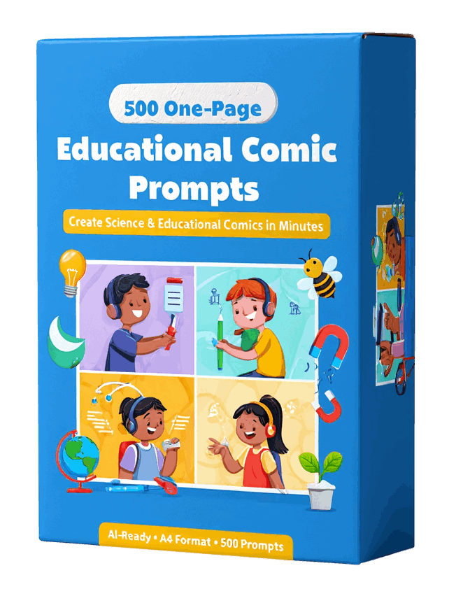 500 One-Page Educational Comic Prompts