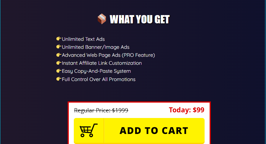 Affiliate ad pro buy