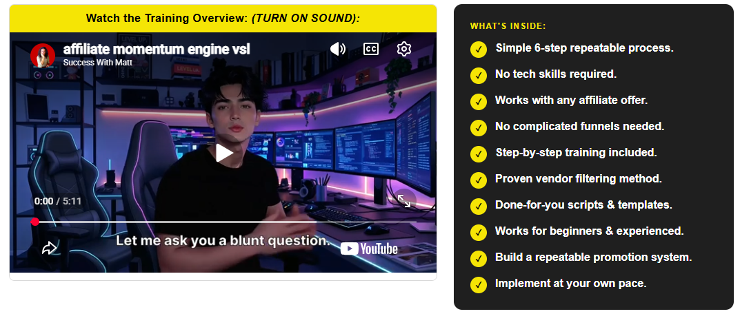 Affiliate Momentum Engine demo